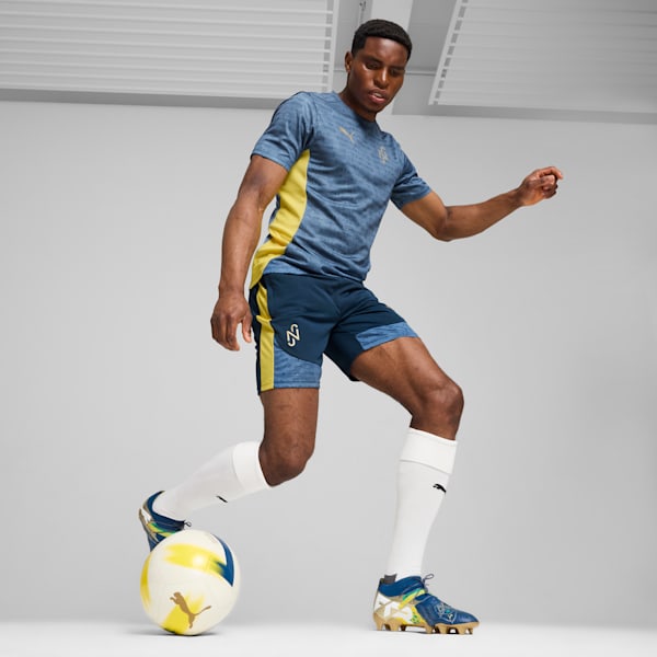PUMA x NEYMAR JR "BNA" Men's Training Shorts, Marine Blue-Pelé Yellow, extralarge